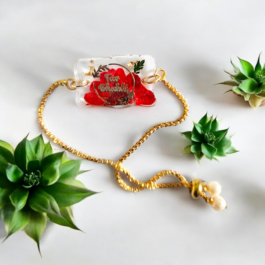 Fav Bhabhi Red Daisy | Rakhi for Sister in law | Elnorah Jewellery