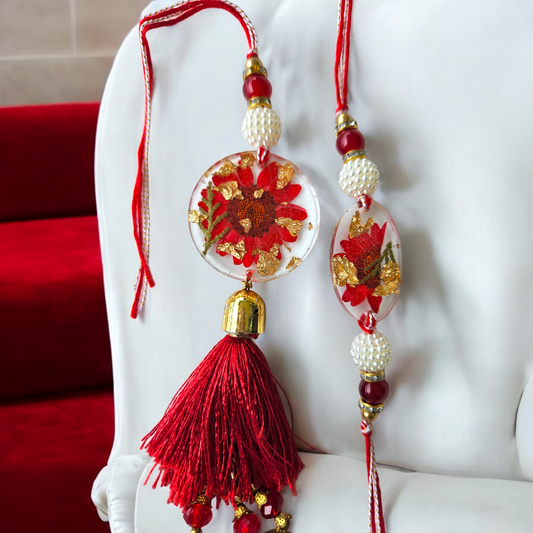 Fiery Daisy Rakhi Lumba | Raksha Bandhan 2024 | Rakhi Lumba set | brother sister in law | Floral Rakhi | Elnorah Jewellery