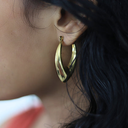 Golden Eclipse Hoops | Waterproof Hoop Earrings for Women | Fashion earrings 