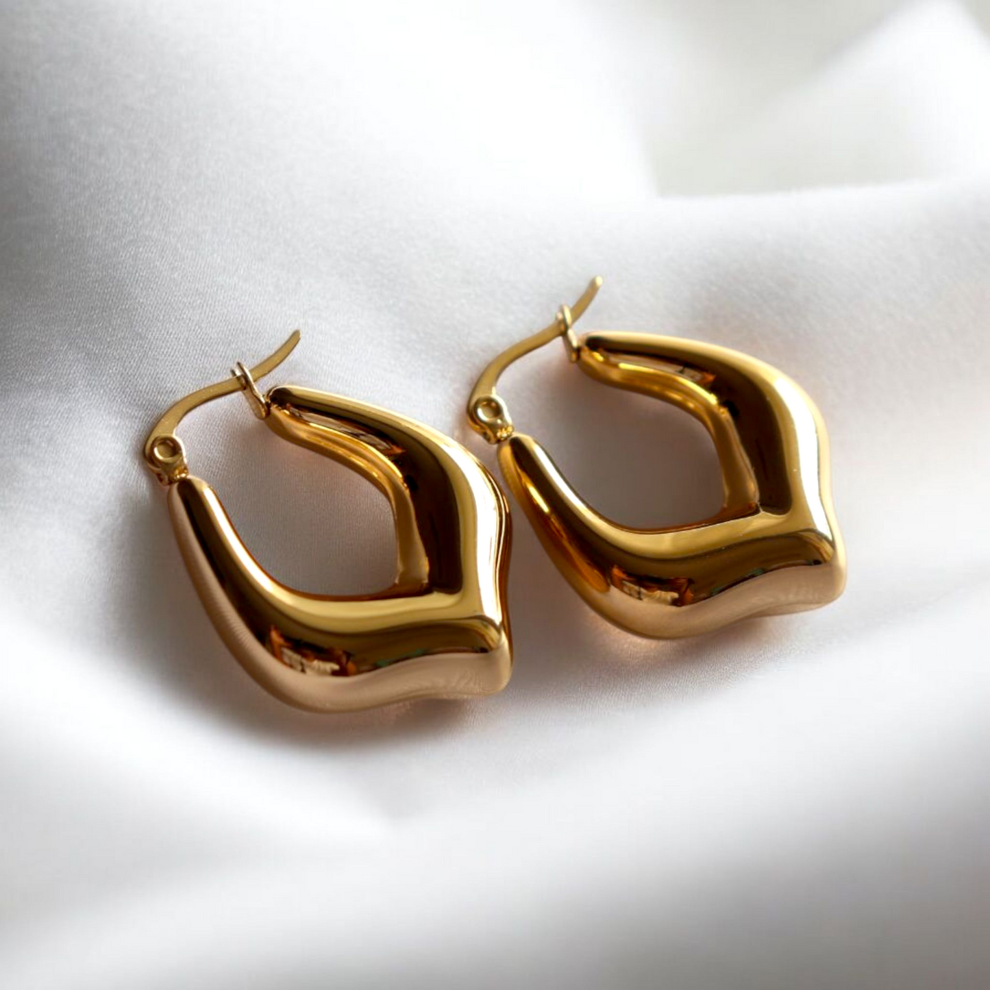 Golden Mirage Hoop Earrings