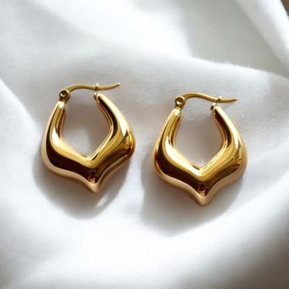 Golden Mirage Hoop Earrings