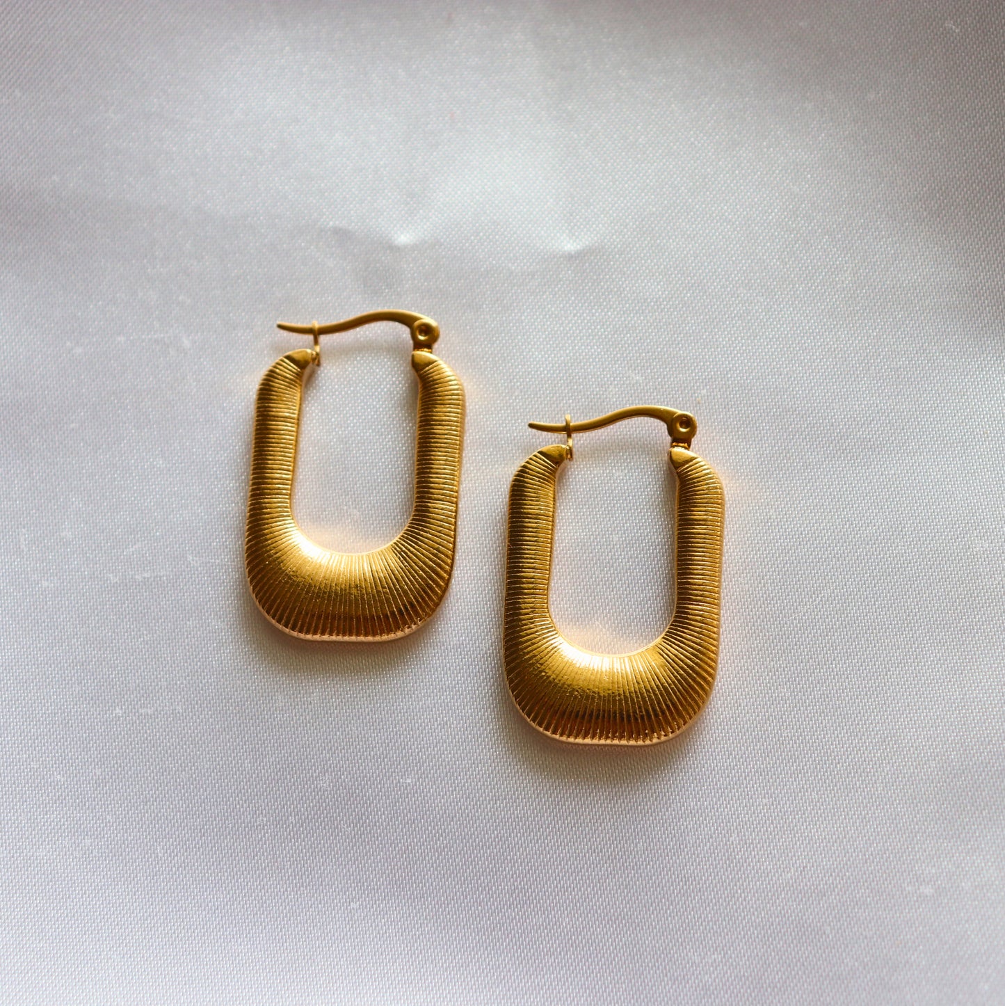 Golden Radiance Hoops | Fashion Hoop Earrings for Women | Waterproof Earrings set