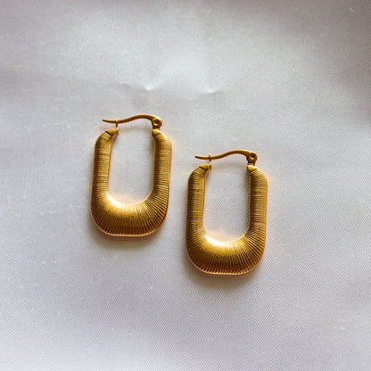 Golden Radiance Hoops | Fashion Hoop Earrings for Women | Waterproof Earrings set