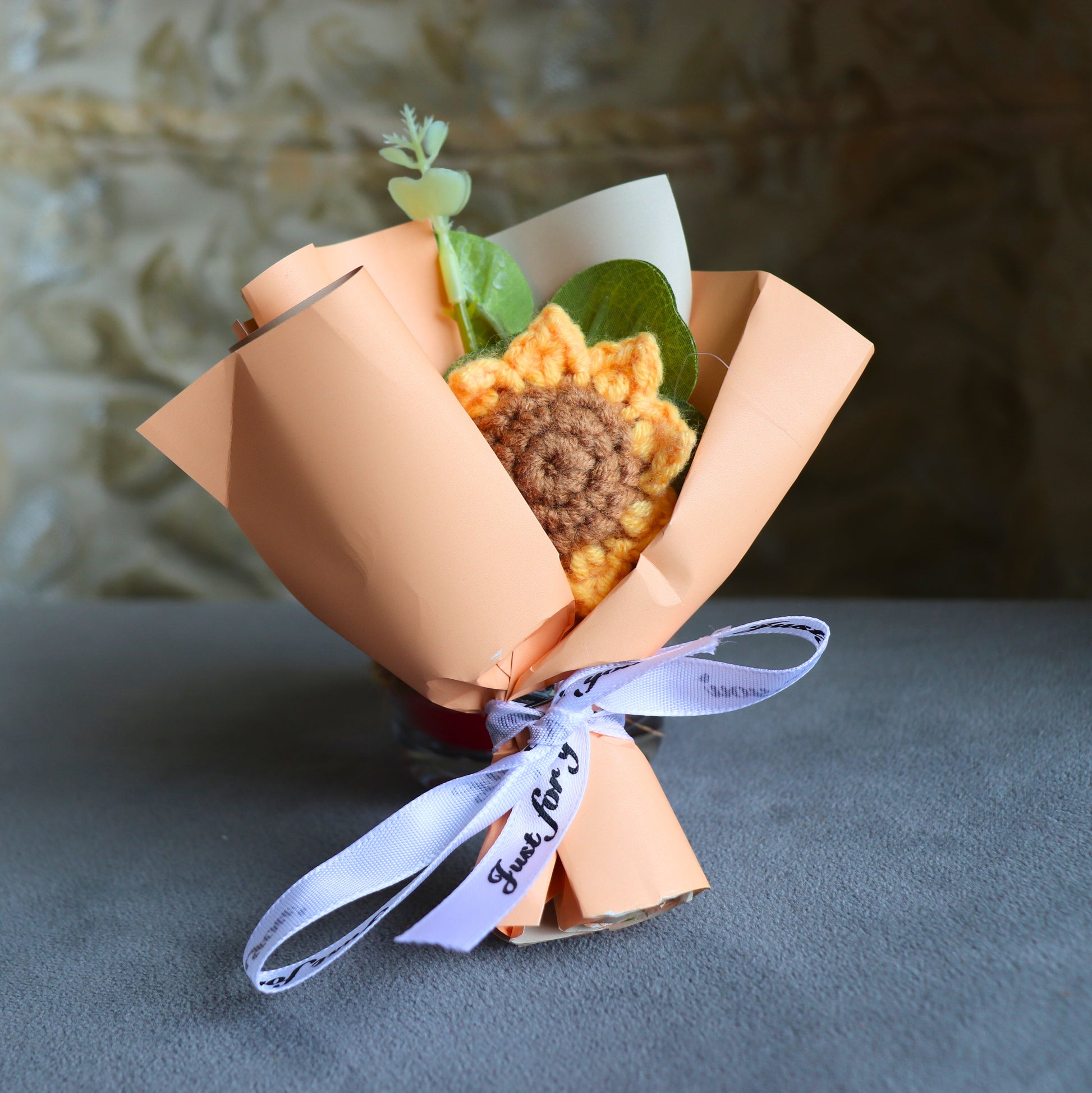 Golden Glow Mini Sunflower Bouquet | Valentines day gift | Gift for women | Mini crochet bouquet | Sunflower mini bouquet | Elnorah