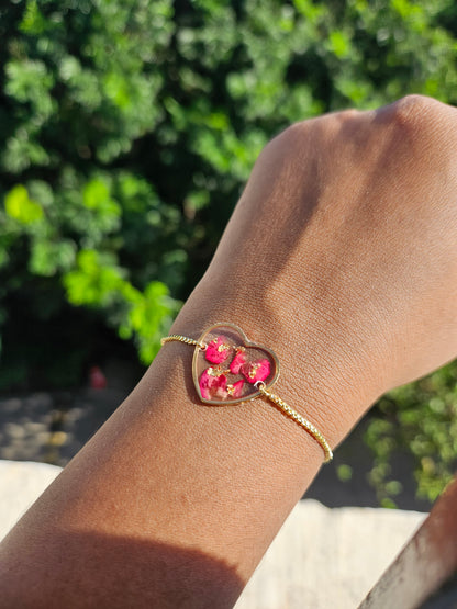 Heart of Roses Bracelet | Bracelet for Women | Real flower jewellery | Gifts for her | Elnorah Jewellery