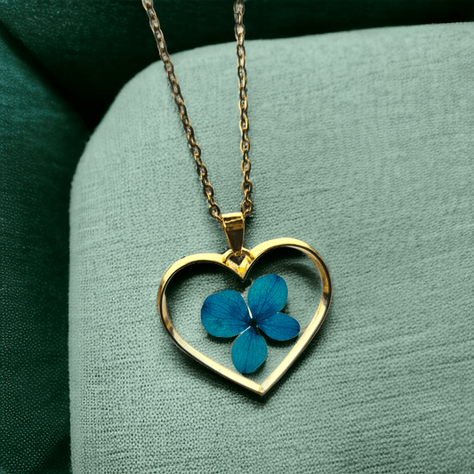 Heartfelt Hydrangea Necklace | Real Flower Jewellery | Elnorah