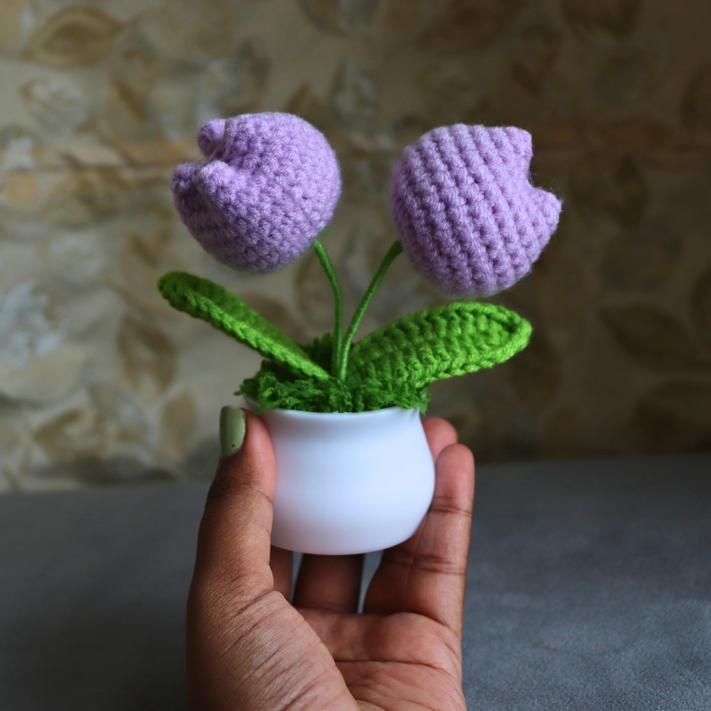 Lavender Elegance Crochet Pot - Purple Lily Decor | Valentines day gift | Gifts | Crochet flower pot