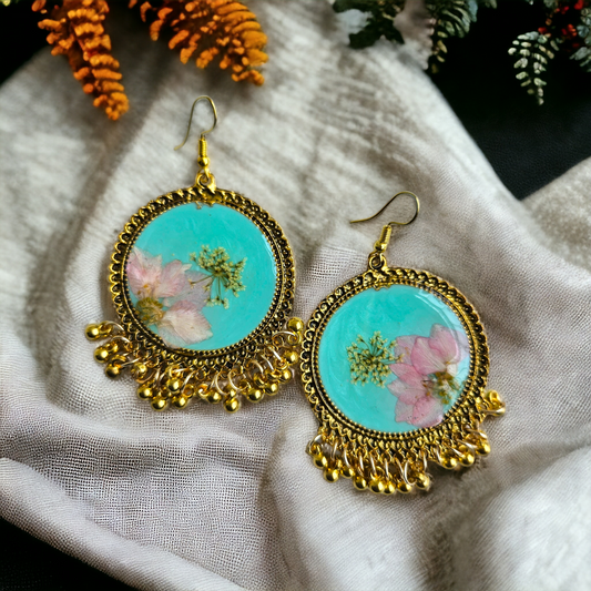 Lily Pond Jhumka | Floral Jhumka | Real Flower Jewellery