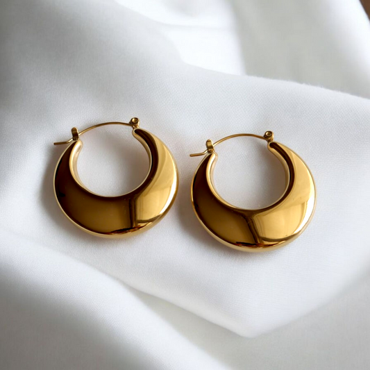 Lunar Luxe Hoops | Fashion Earrings for Women | Waterproof Jewellery