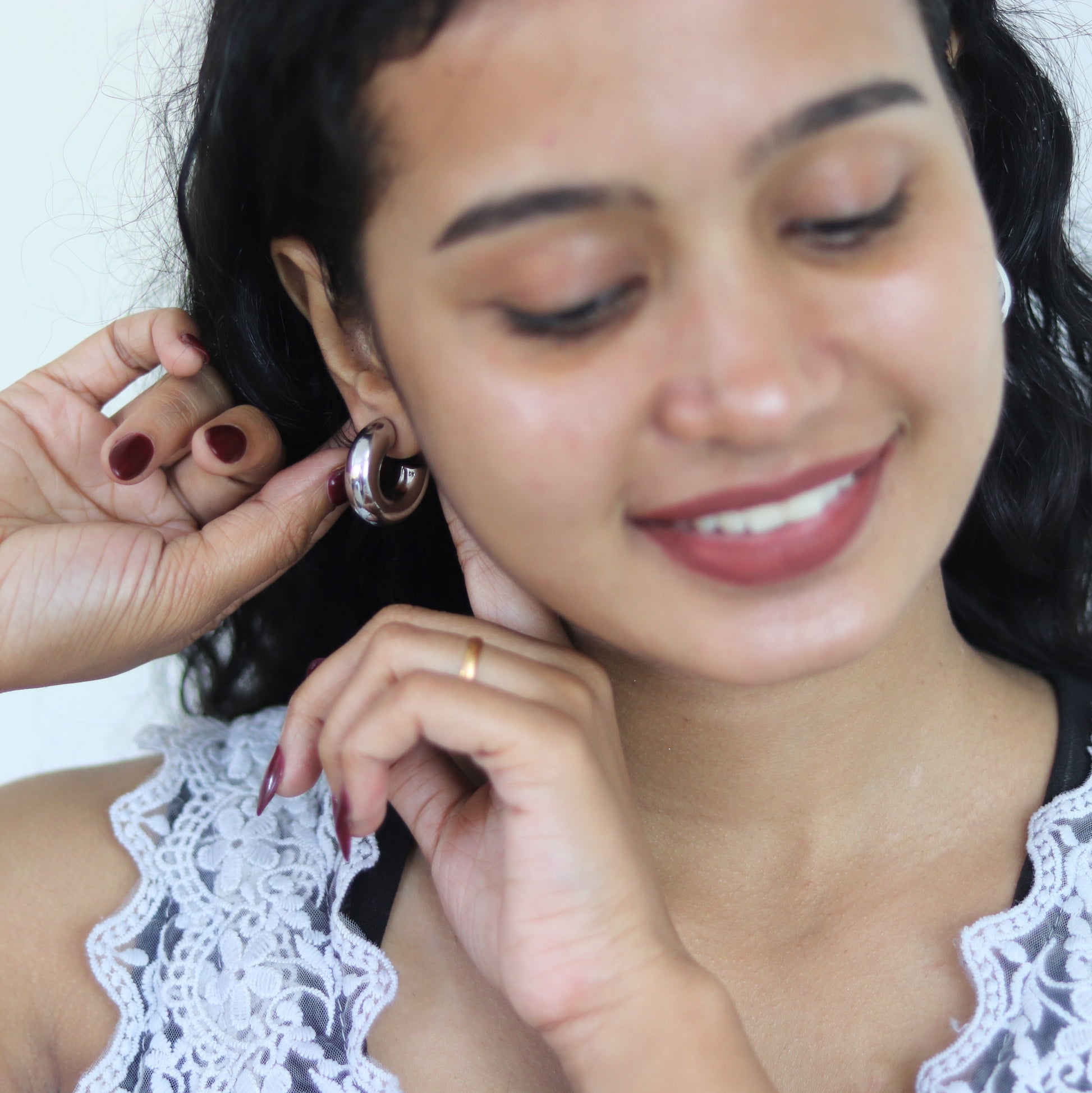 Opulent Arc Hoops | Hoop Earrings for women | Waterproof Jewellery