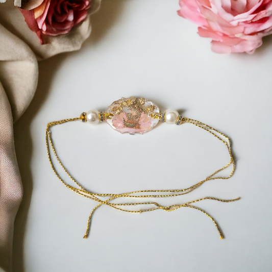 Pastel Pink Daisy Rakhi