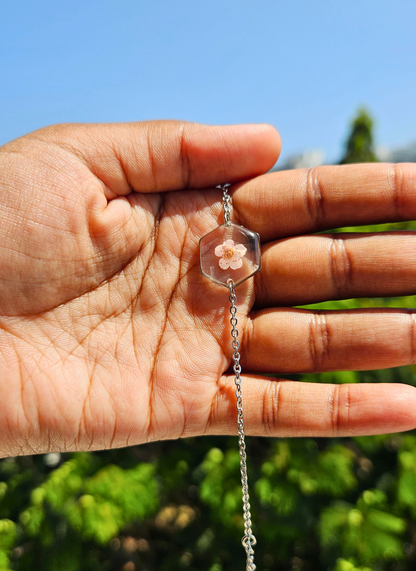 Pink Serenity Floral Bracelet