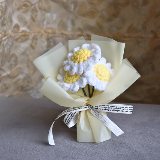 Pure Bliss Mini Daisy Bouquet | Crochet mini bouquet | Mini bouquet gift | Valentines day gift | Elnorah