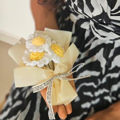 Pure Bliss Mini Daisy Bouquet | Crochet mini bouquet | Mini bouquet gift | Valentines day gift | Elnorah