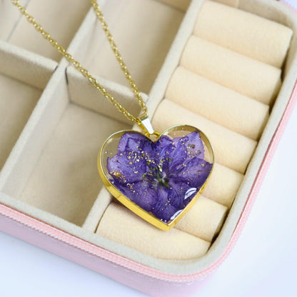 Purple valentines day gift hamper | Water lily necklace | Water lily bracelet | Valentines day gift | Gift for women