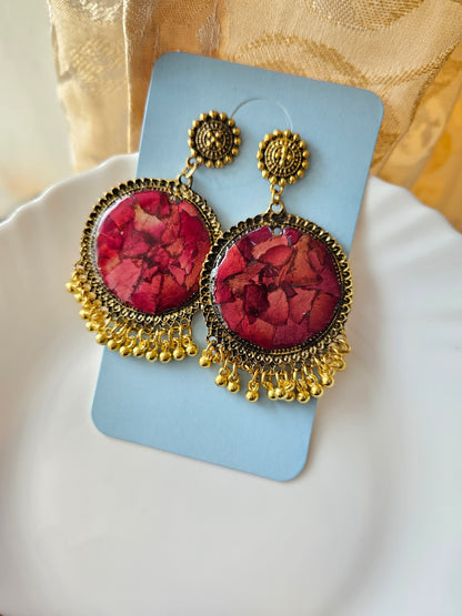 Rosette Dangle | Real flower Jhumkas | Real Flower Jewellery