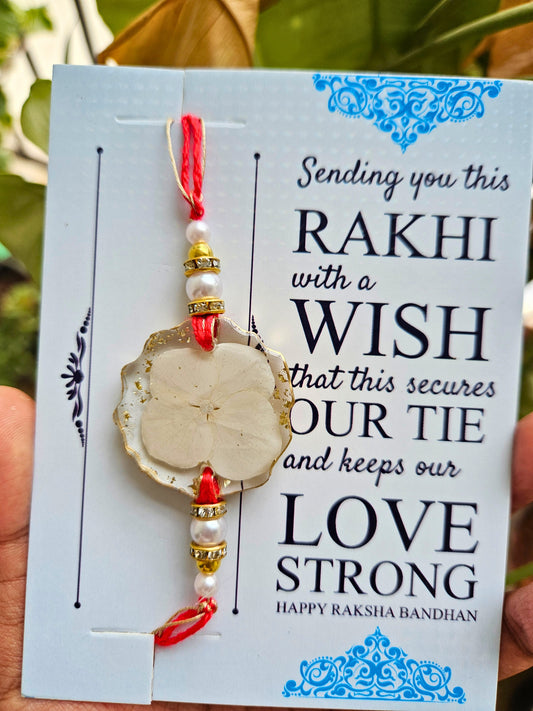 Snow White Rakhi | Raksha Bandhan 2024 | Rakhi for brother and sister | Floral Rakhi | Elnorah Jewellery