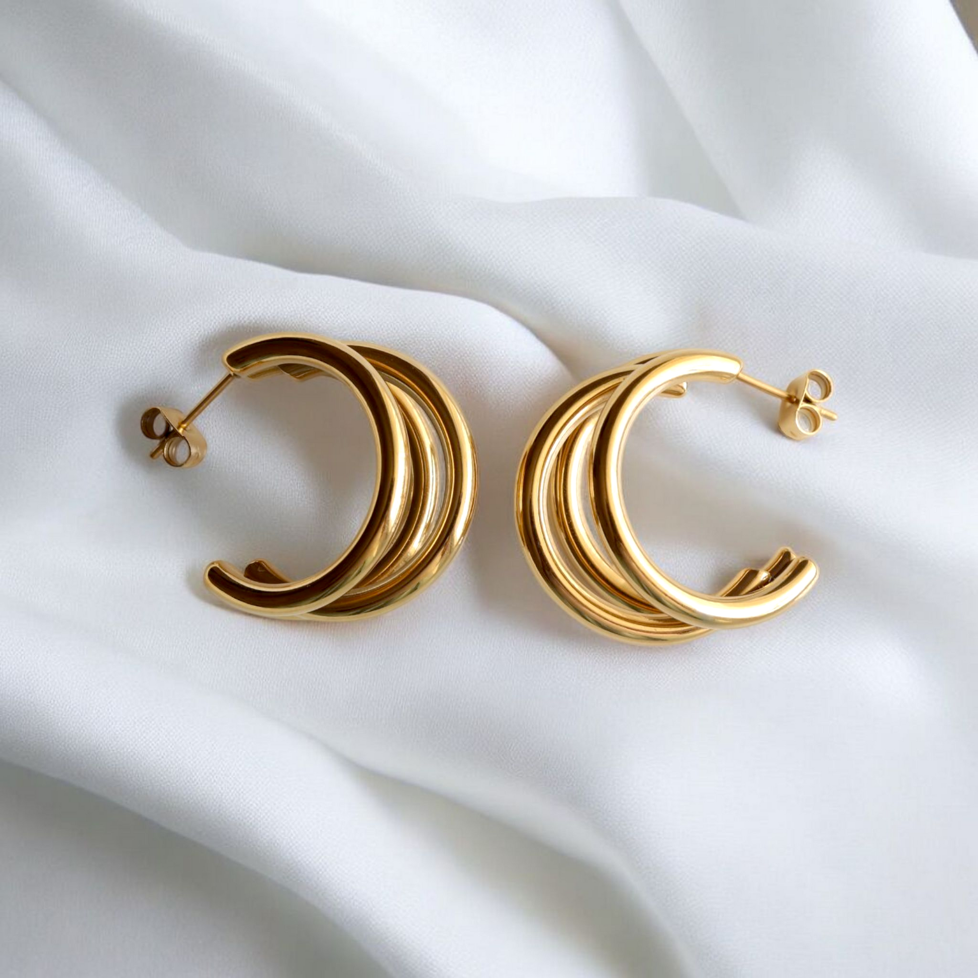 Twilight Twist Hoops | Waterproof fashion hoop earrings for women