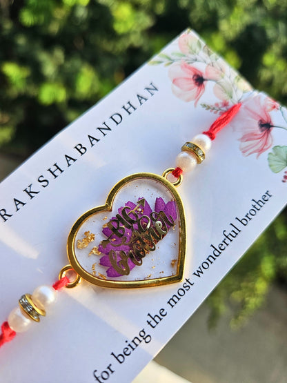 Big Brother Purple Daisy Rakhi