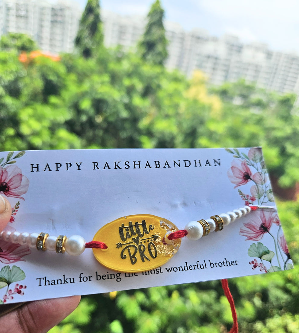Radiant Yellow Little Bro Rakhi – Rakhi for Younger Brother – Elnorah